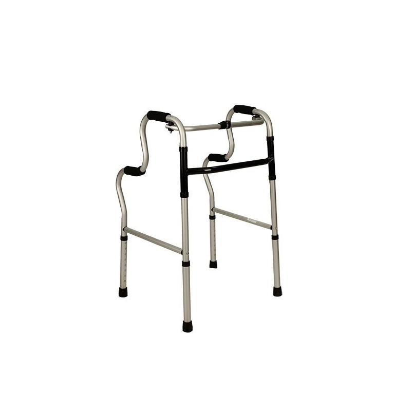 Fast hopfällbar rollator med dubbla handtag