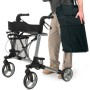 Rollator with stick holder and back support Vermeiren Quadri Light