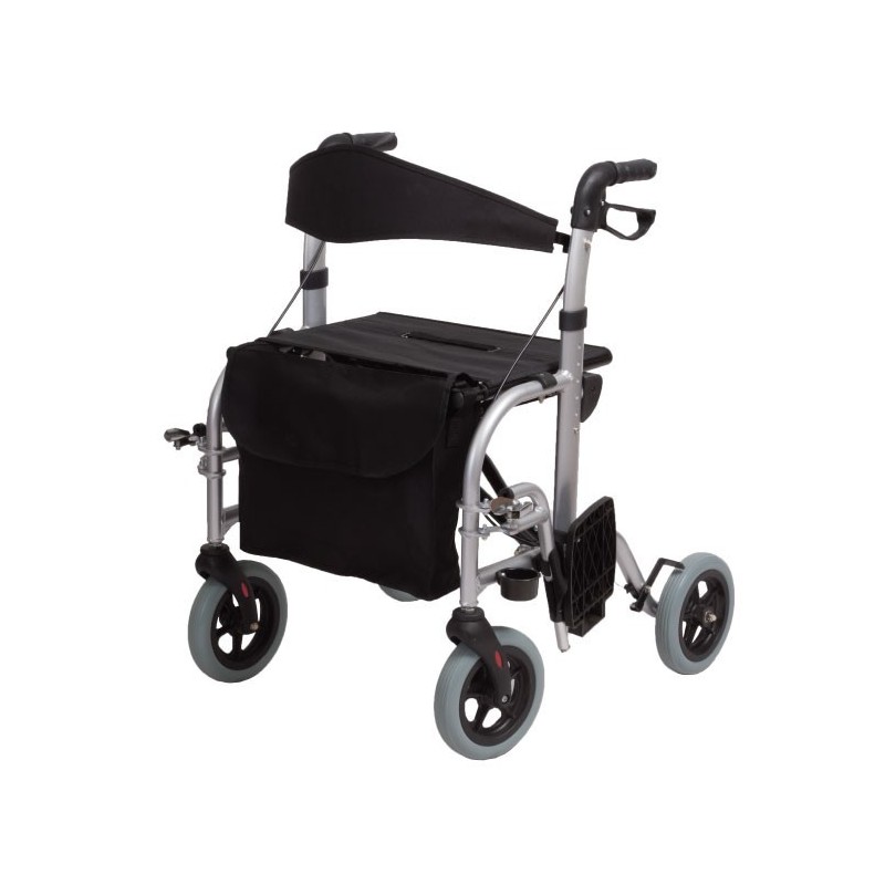 Rollator in alluminio doppia funzione
