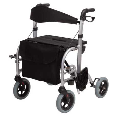 Aluminium-Rollator mit Doppelfunktion