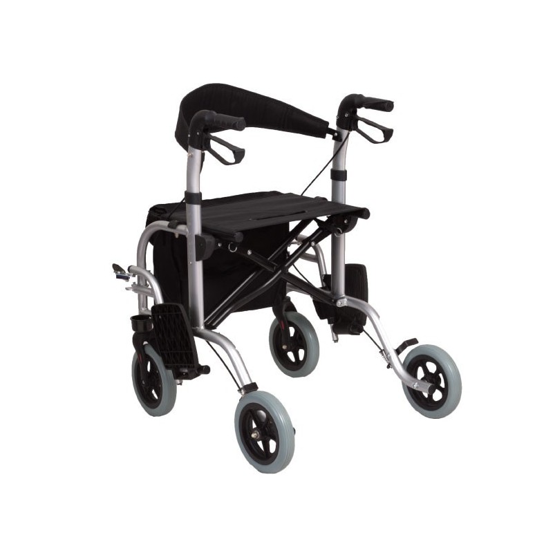 Dual function aluminum rollator