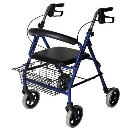 Faltbarer Aluminium-Rollator mit Sitz