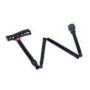 Anodized aluminum stick with non-slip tips - black color - foldable