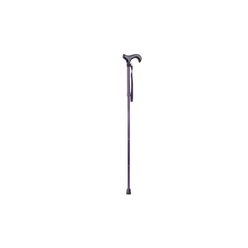 Anodized aluminum stick with non-slip tips - foldable and adjustable in height - t-handle - woman