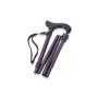 Anodized Aluminum Stick With Non-Slip Tips - Foldable And Adjustable In Height - T-Handle - Woman