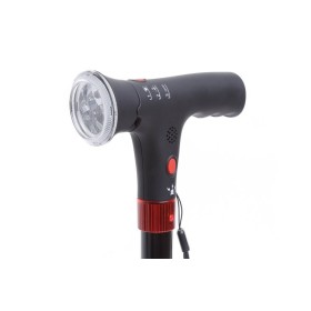 Baston din aluminiu cu lumină de curtoazie și avertizare acustică