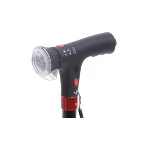 Bastone in alluminio con luce di cortesia e avviso acustico