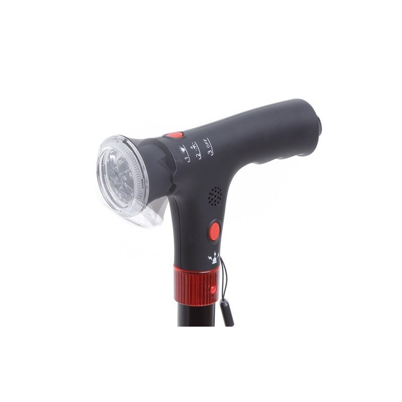 Bâton en aluminium avec lumière de courtoisie et avertissement sonore