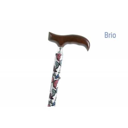 Butterfly Pattern Aluminum Stick With Wooden Derby Handle - Brio