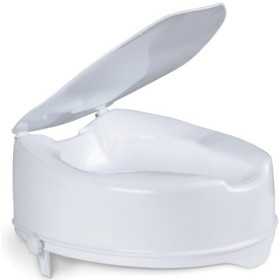 Raised toilet seat with side block and lid - h 14 cm