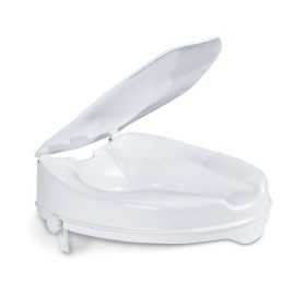 Raised toilet seat with side block and lid - h 6 cm