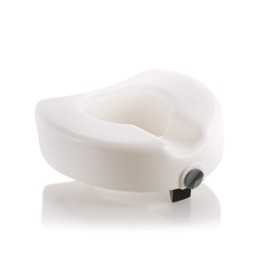 Raised toilet seat with central block - H 12 cm