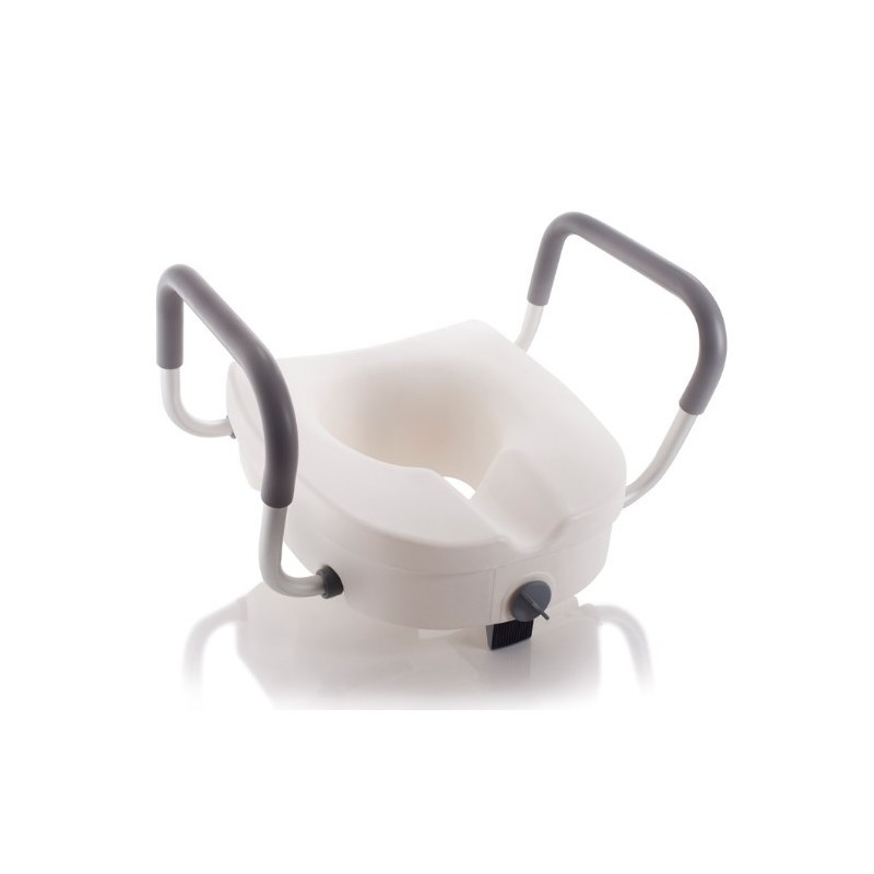 Rehaussé pour toilette avec bloc central et accoudoirs - h 13 cm