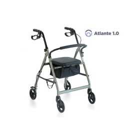 Folding Rollator In Painted Aluminum - 4 Wheels - With Padded Seat - Atlante 1.0