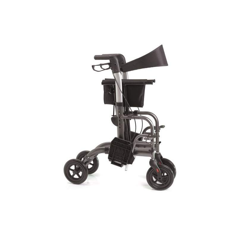 Rollator pliabil din aluminiu vopsit - 4 roți - funcție dublă - gaya 2.0