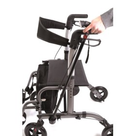 Rollator pieghevole in alluminio verniciato - 4 ruote - doppia funzione - gaya 2.0