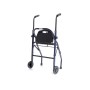 Folding Rollator In Painted Steel - 2 Wheels - With Seat And Basket - Zeus