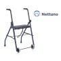 Folding Rollator In Painted Steel - 2 Wheels With Seat - Nettuno