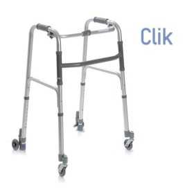 Foldable MOPEDIA walker with 2 swivel and 2 friction wheels - removable