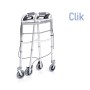 Folding walkers with 4 wheels - hand operated brake
