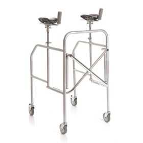 FOLDABLE WALKER WITH ANTI-BRACHIAL SUPPORT IN PAINTED STEEL
