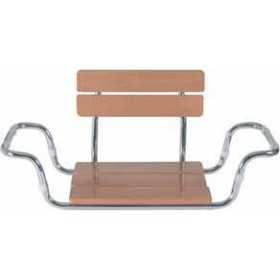 Mopedia wooden bath seat with backrest