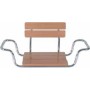 Mopedia-Badewannensitz aus Holz mit Rückenlehne