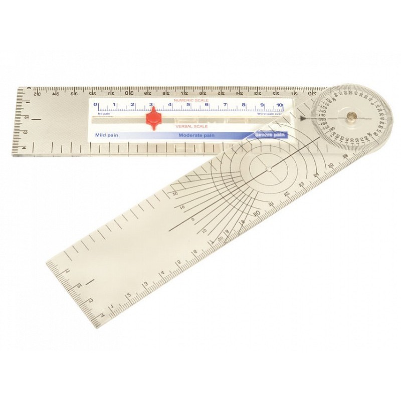 Protractor with pain scale