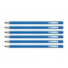 Crayon dermatologique Gima - bleu - pack 6 pièces.