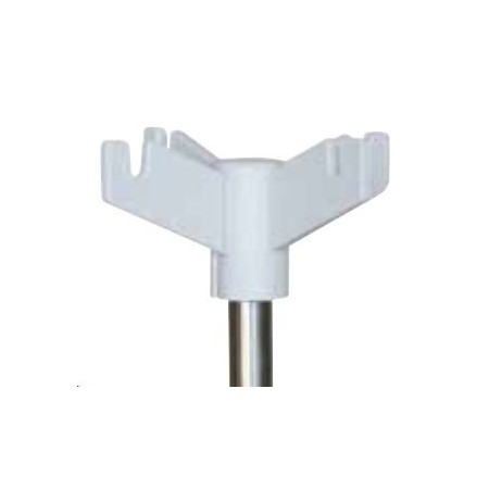 Lampadaire en acier inoxydable pour hypodermoclyse avec 2 ou 4 crochets avec base en plastique