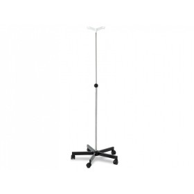 IV stand with 2 hooks - on stand with wheels - disassembled