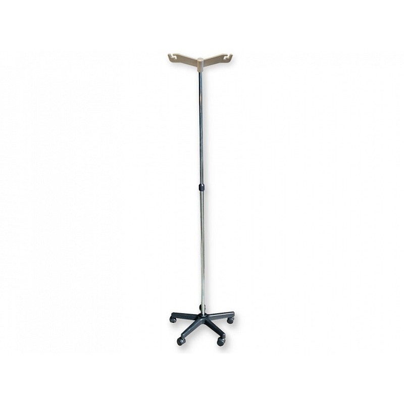 Infusionsständer mit 2 haken – auf ständer mit rollen