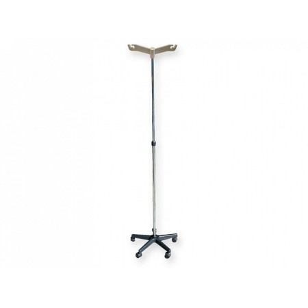 Iv pole 2 hooks - on aluminium stand