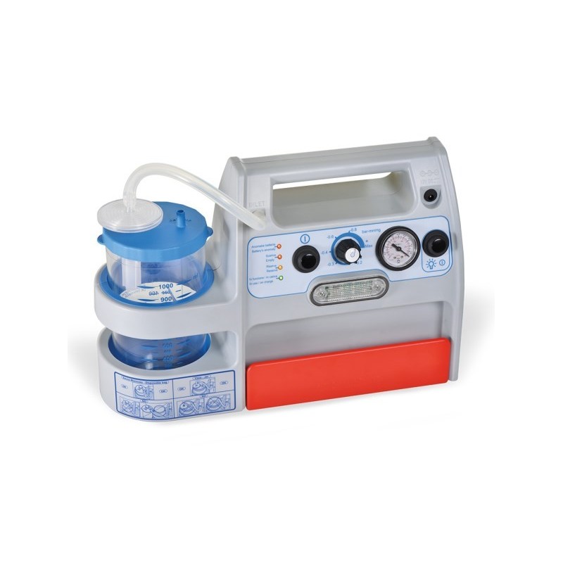 Aspirateur chirurgical professionnel - aspimed 1,9 - pot de 1l avec batterie rechargeable et tension secteur