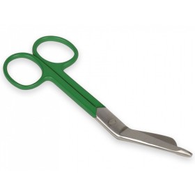 Bandage scissors - green rings - 14 cm