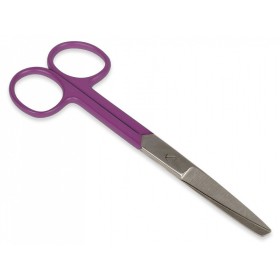 Gerade Schere mit wechselnden Spitzen – violette Ringe – 14 cm