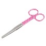 Straight scissors with alternating tips - heart pattern - 14 cm