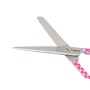 Straight scissors with alternating tips - heart pattern - 14 cm