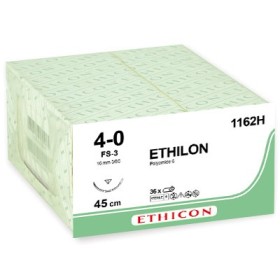 Ethicon Ethilon Monofilament-Nahtmaterial – 4/0 Nadel 16 mm – Packung. 36 Stk.