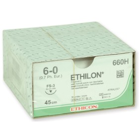 ethicon ethilon monofilament suture - 6/0 needle 16 mm - pack. 36 pcs.