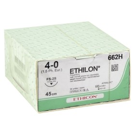 Sutura monofilamento ethicon ethilon - 4/0 ago 19 mm - conf. 36 pz.