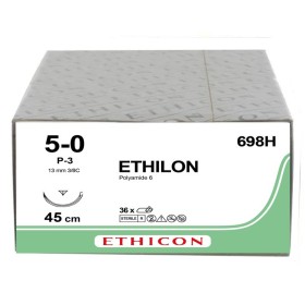 Ethicon Ethilon Monofilament-Nahtmaterial – 5/0 Nadel 13 mm – Packung. 36 Stk.