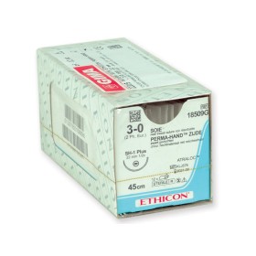 ethicon perma-hand silk suture - 3/0 needle 22 mm - pack. 12 pcs.