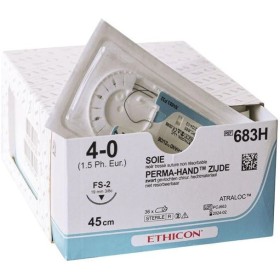 Ethicon Perma-Hand-Seidennahtmaterial – 4/0-Nadel 19 mm – Packung. 36 Stk.