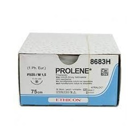 Ethicon Prolene Blue Monofilament-Nahtmaterial – 4/0 Nadel 19 mm FS-2S – Packung. 36 Stk.