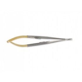 Castroviejo ct straight needle holder - 14 cm - knurled tips