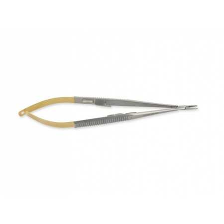 Castroviejo ct straight needle holder - 14 cm - knurled tips