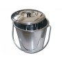 Edelstahlbehälter mit Deckel – 12 Liter