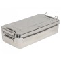 Stainless steel box 25x12.5x4.6cm - with handles