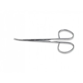 Ribbon suture scissors - curved - 9.5 cm